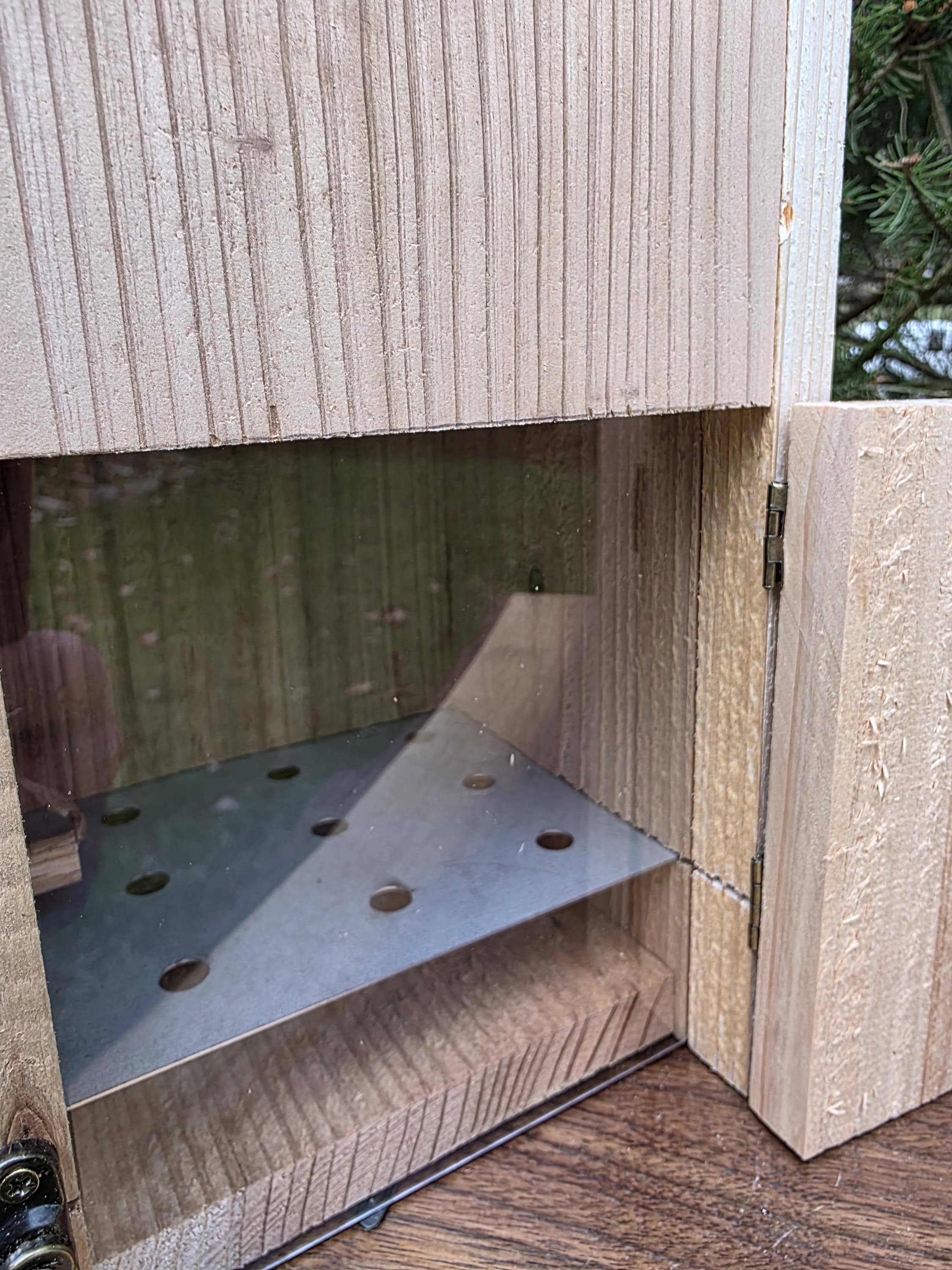 Cedar Birdhouse with Viewing Window - Teacup Design